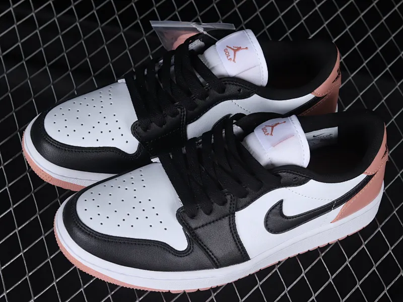 All categories Air Jordan Jordan series basketball shoes Air Jordan 1 Low Z version Air Jordan 1 Low Golf "Rust Pink" AJ1 Joe 1 new golf version black and white pink DD9315-106